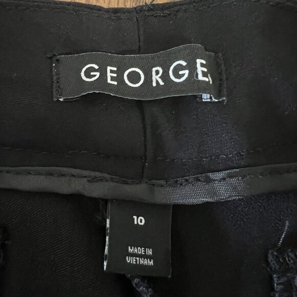 NWT George Women's Black Dress Pants Size 10 Super Stretch Slim Leg Mid Rise - Picture 6 of 12
